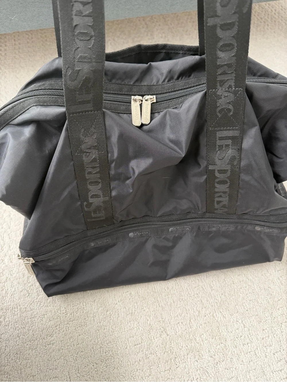 Lesportsac Black Nylon Duffel Bag